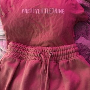PrettyLittleThing Pink Women’s Joggers and Shirt